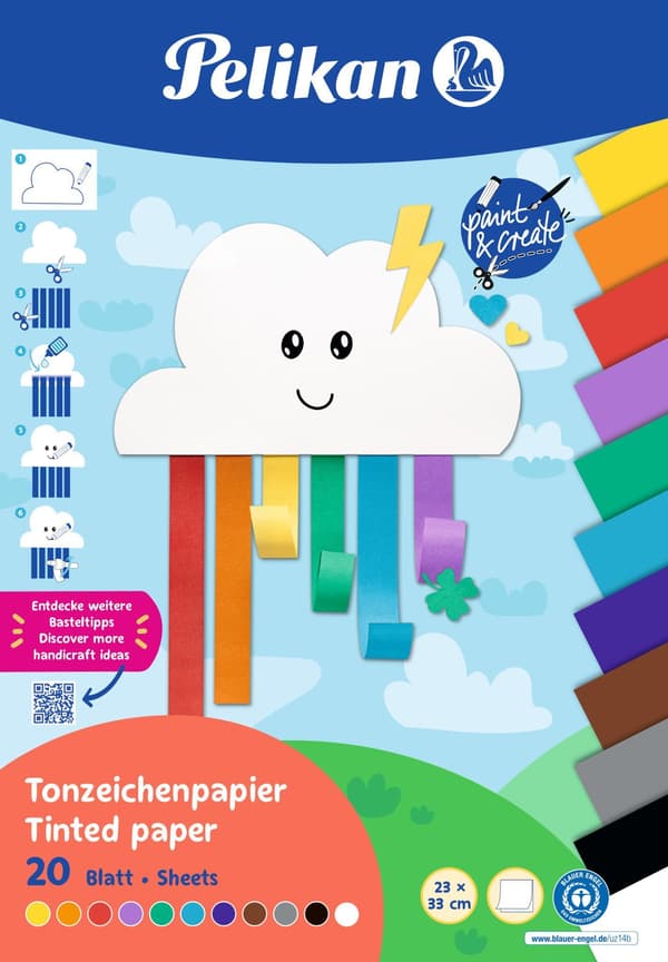 Tegneblok Pelikan TZPB, 20 ark, 23x33cm, mappe