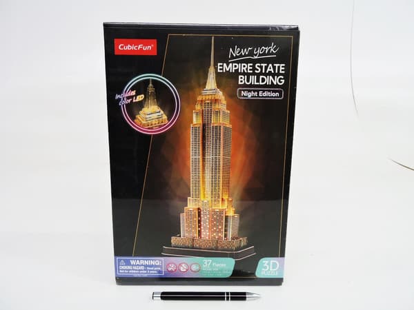 Palapeli 3D Empire State Building 37 palaa LED L539H Cubic Fun