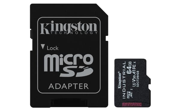 Kingston Flash-kort inkl. SD-adapter Industriel - microSDXC UHS-I - 64 GB