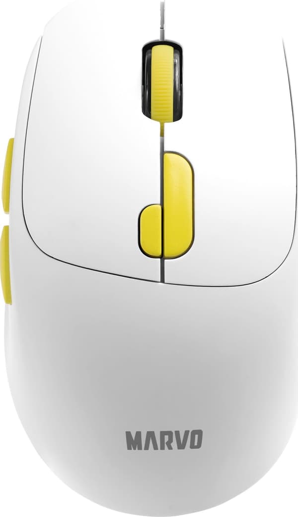 Marvo M809W Trådlös Mus, vit, 1600DPI
