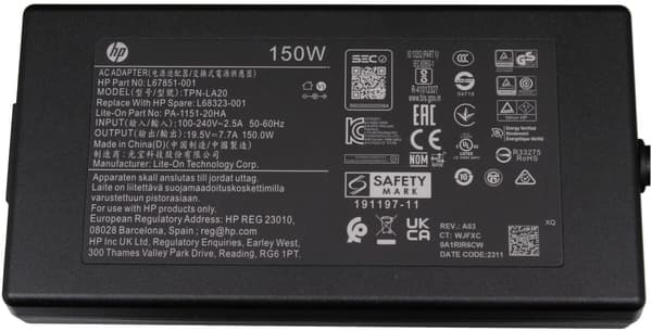 HP 150W Slim AC-adapter til HP-enheder