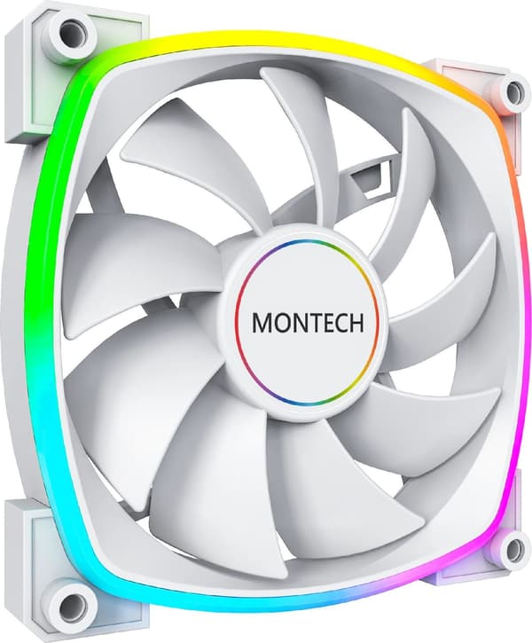 Blæser Montech AX140 PWM ARGB - 140mm, hvid