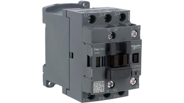 Effektkontaktor Easy TeSys Control AC-3, 6A, 3NO (1NO), 24V DC spole LC1E0610BD