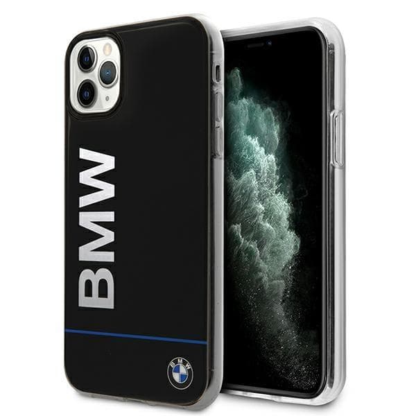 Beskyttelsescover med BMW Signature-logo-print til iPhone 11 Pro Max, sort