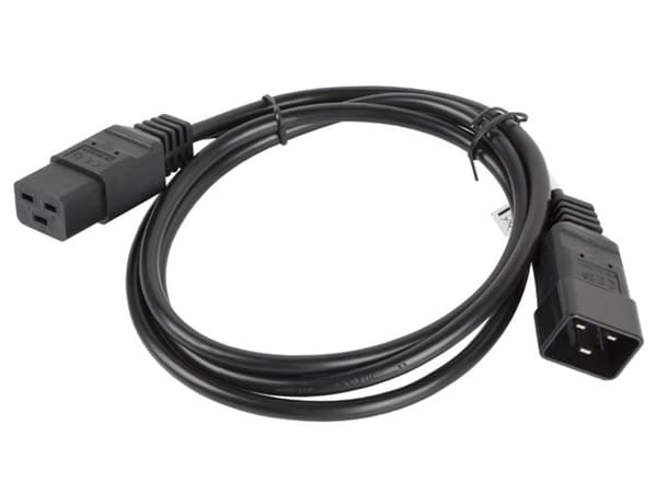 Virtajohto Lanberg IEC 320 C19 -> C20 1,8m VDE musta