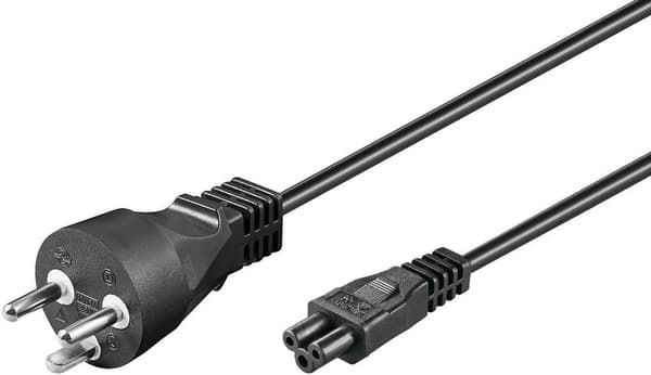 MicroConnect strømkabel DK til C5 1m strøm DK Type K til C5 H05VV-F 3 x 0.75mm˛