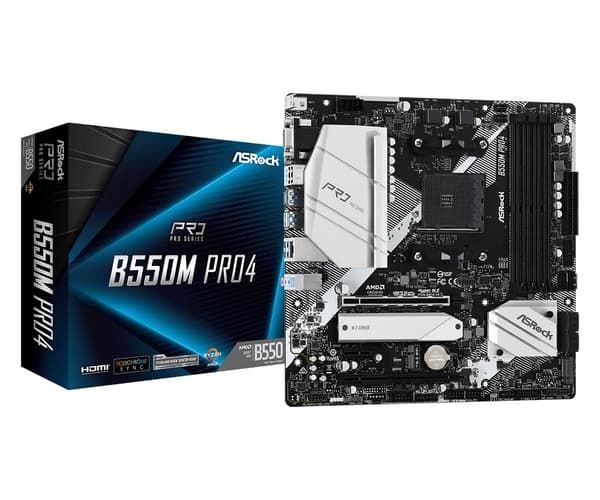 ASRock B550M Pro4 - moderkort - micro ATX - Socket AM4 - AMD B550