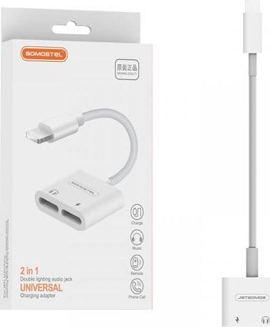 Adapter USB Somostel SMS-BZ05 Lightning - Lightning x2 Hvid (28265)