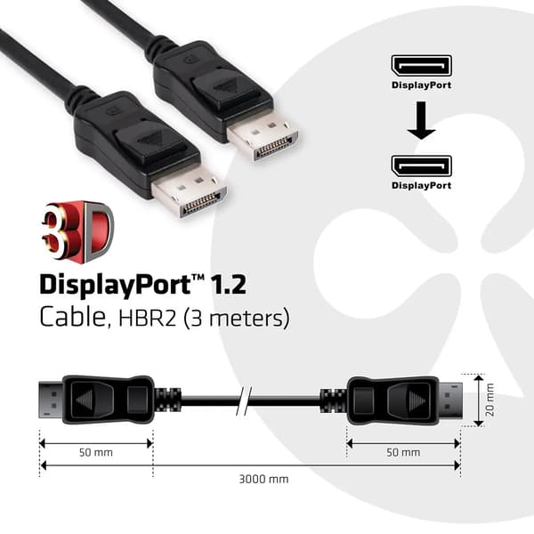 Club 3D DisplayPort kabel - 3 m