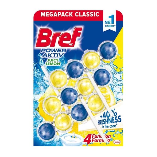 Bref WC-ripustin Bref Active Lemon 3x50g yleiskäyttöinen
