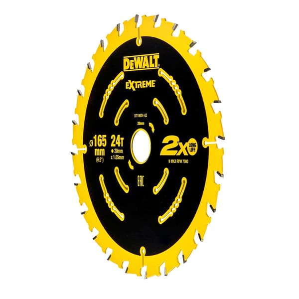 Dewalt Træskive 165mm 24tænder DT10624-QZ