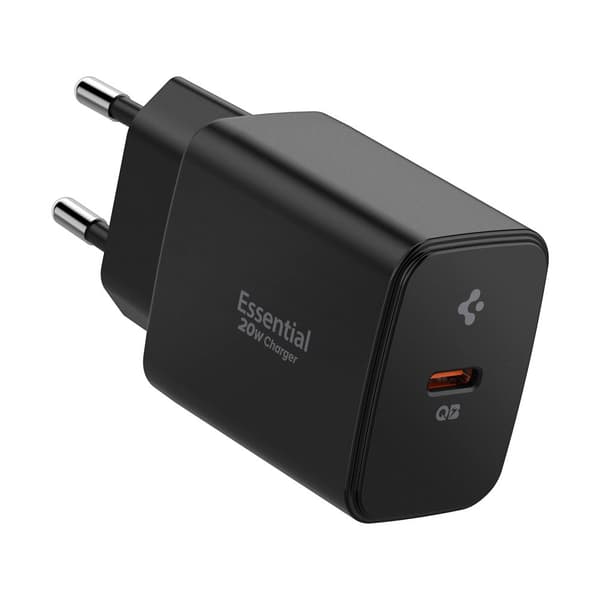 Spigen Essential 20W vægoplader EE201EU, sort