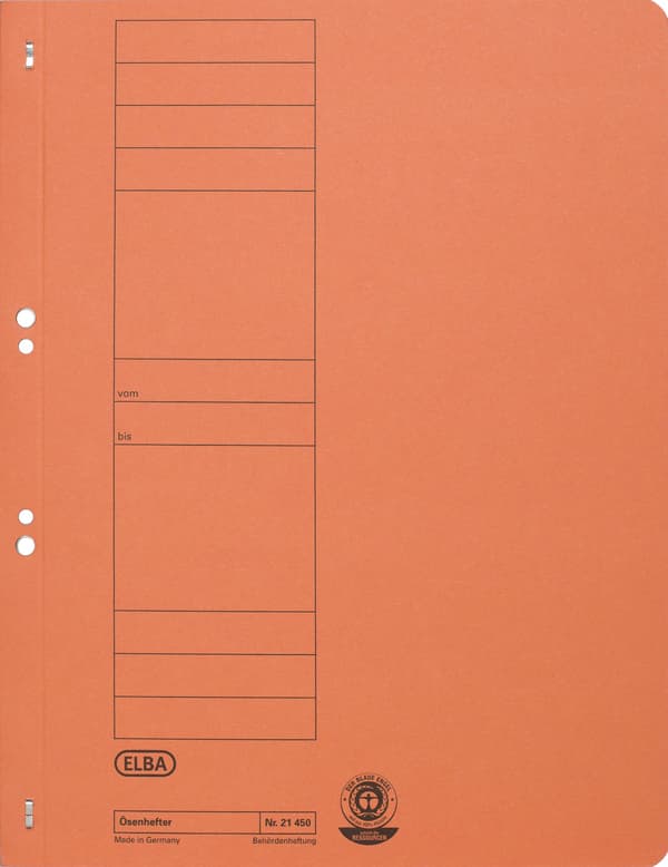 Elba Eyelet-arbejdsbog, A4, orange (BAN386)