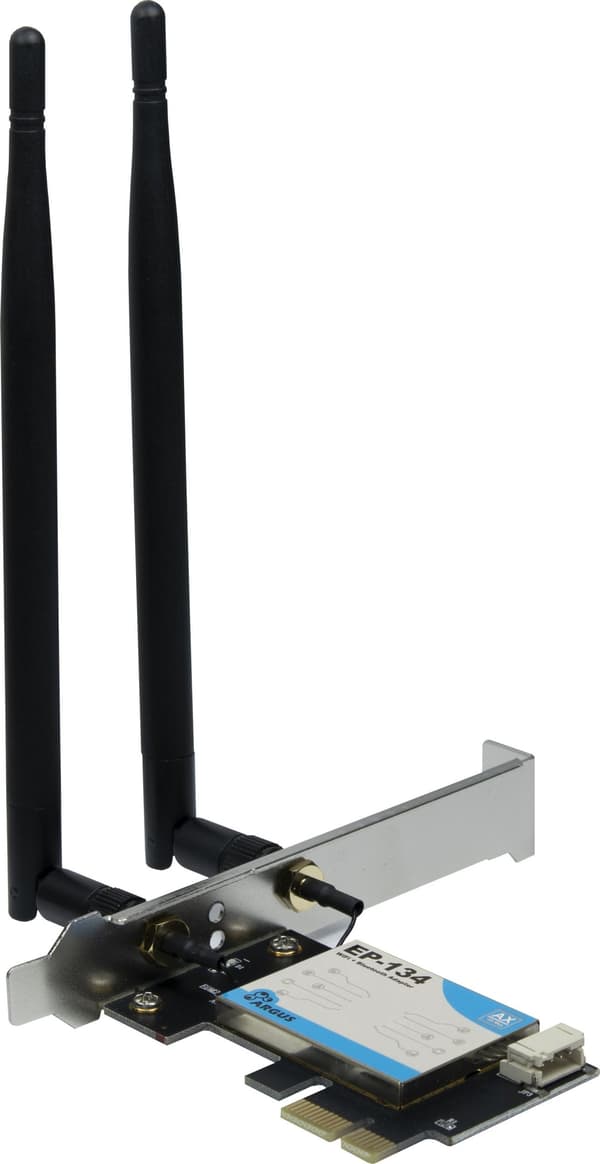 Inter-Tech Wi-Fi 6 Adapter PCIe EP-134 Antenne, Bluetooth 5.2