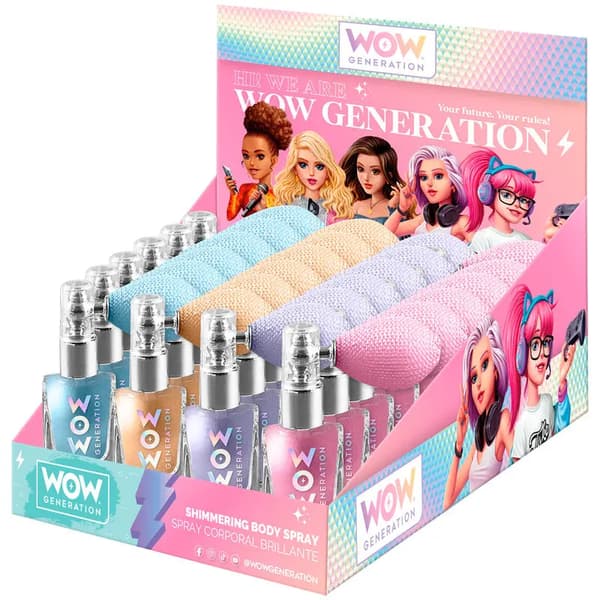 Display 16 Sprays kropsglimmer assorteret Wow Generation