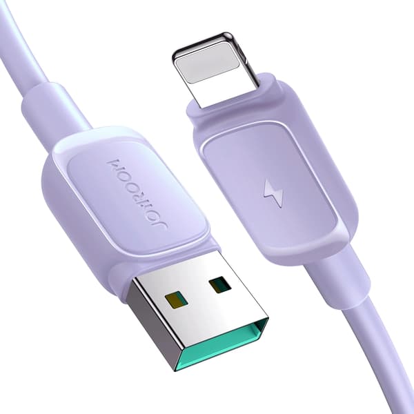 Joyroom Multi-Color Series A14 Lightning / USB-A 2,4A 1,2 m Kaapeli - Lila