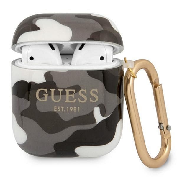 Guess GUA2UCAMG AirPods Cover Sort/Sort Camo Kollektion