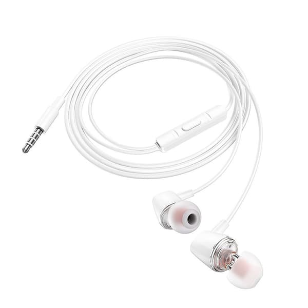 In-ear trådbundna hörlurar Jack 3,5 mm Hoco M107 vit