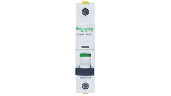 Schneider Electric Strømafbryder 1P B 2A 6kA AC IC60n - A9F03102
