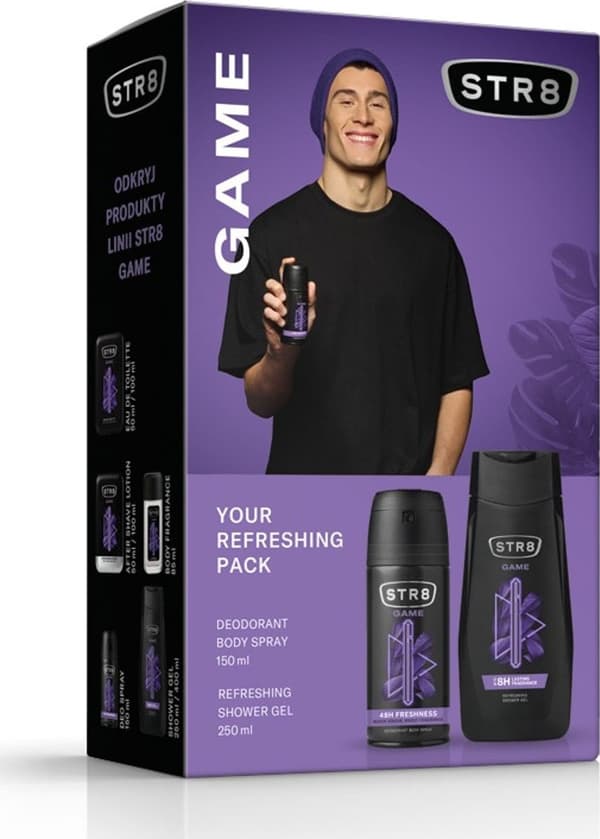 STR 8 Presentförpackning Game (Deo spray 150ml+duschgel 250ml)