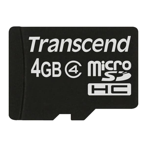 Transcend microSDHC 4GB Klasse 4 TS4GUSDC4