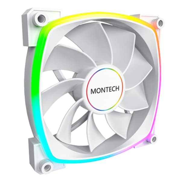 Montech RX140 PWM ARGB Reverse blæser - 140mm, hvid