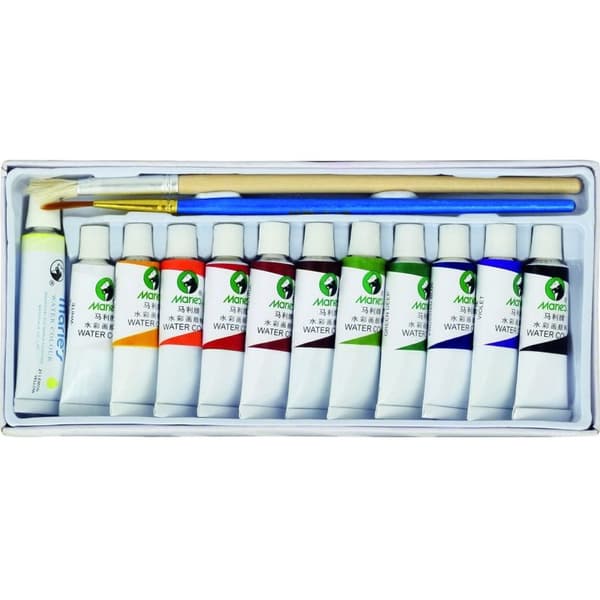 Akvarelmaling E 1325 12 farver 5ml MARIES