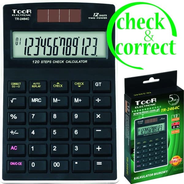12-cifret kontorregnemaskine TR-2464C TOOR