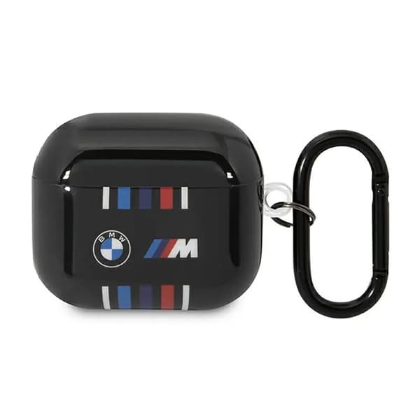 BMW BMA322SWTK AirPods 3 Gen Cover sort/sort flere farvede linjer