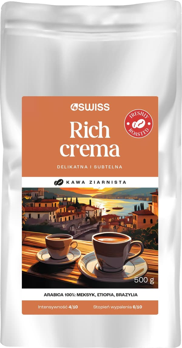 Kaffebönor 4Swiss Rich Crema Nymalet 500 g