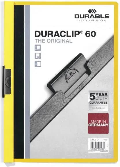 Durable Clamp Workbook A4/60 arkkia keltainen