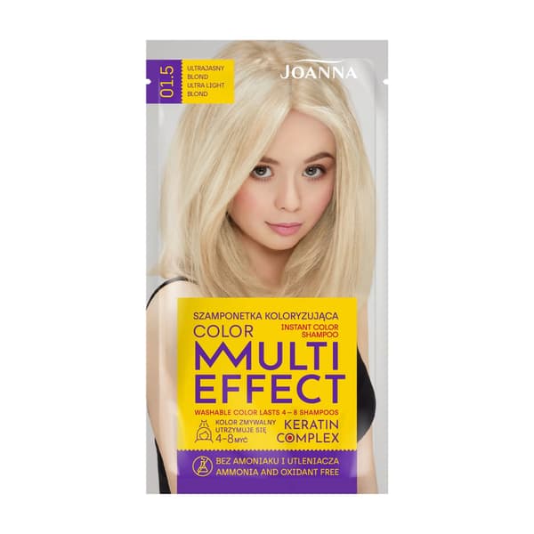 Joanna Multi Effect Color Keratin Complex Shampoo 01.5 - Ultralet Blond 35g
