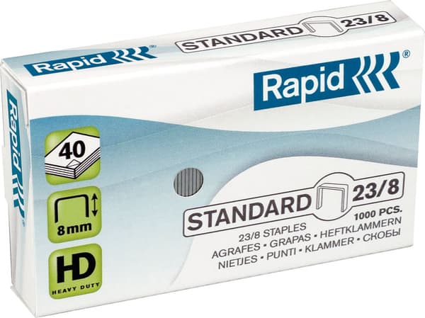 Rapid niitit Standard 23/8 1000 kpl