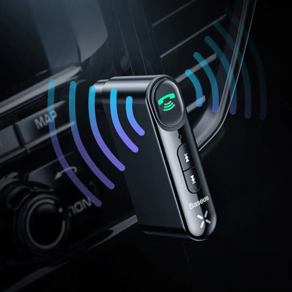 Baseus BSBA-02 (Overseas Edition) Bluetooth AUX-sender – sort
