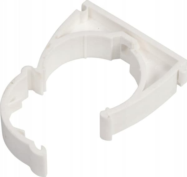 Lukket holder til rør 47mm hvid UZ 47 10187 /100 stk. /