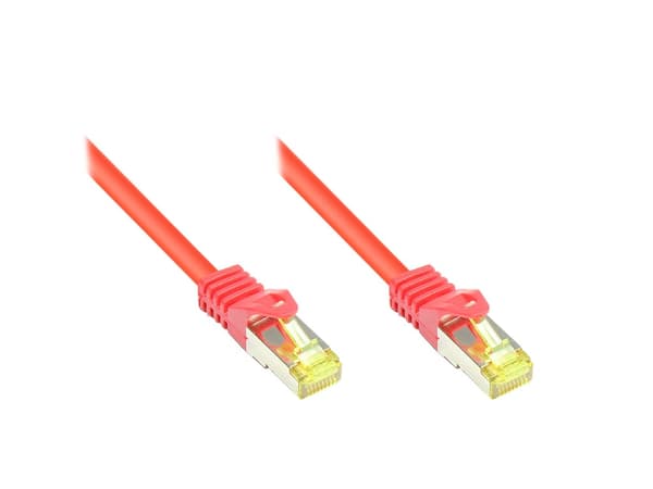 Good Connections patchkabel med Cat. 7 råkabel S/FTP rød 0,25m