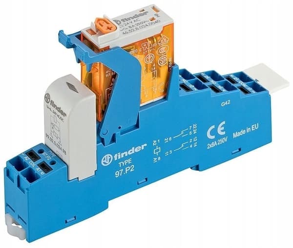 Interfacerelæ Serie 4C 2P 8A 230V AC PUSH-IN 4C.P2.8.230.0060 SPA