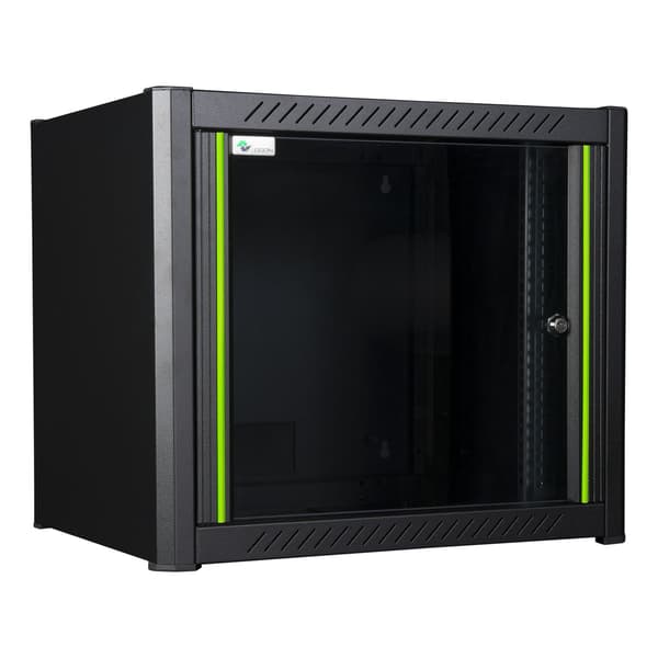 Lanview 19\" 9U Rack Väggfäste 600 x 450 x 512mm - Svart