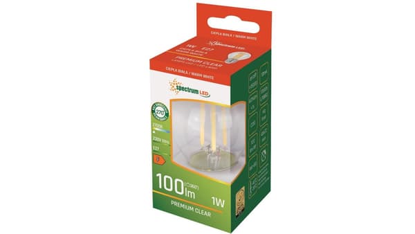 LED-lampa E14 230V 1W 100lm varmvit värmeboll