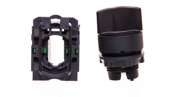 Afbryder 3 søjle 22mm sort 2Z med selvretur XB5AD53