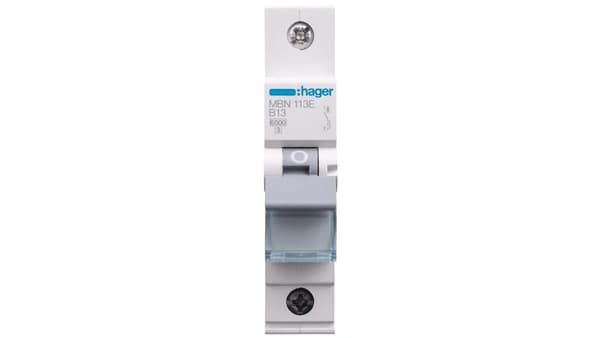 Hager Personskyddsbrytare 1P B 13A 6kA AC (MBN113E)