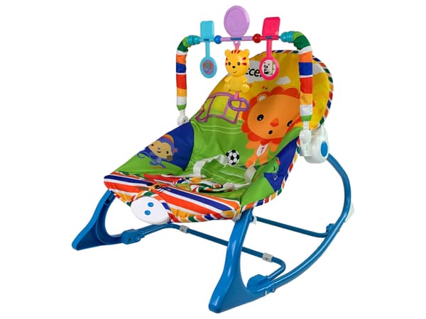 Lean Sport Rocker Bilstol 2i1 Tiger Blå, vibration og lyd
