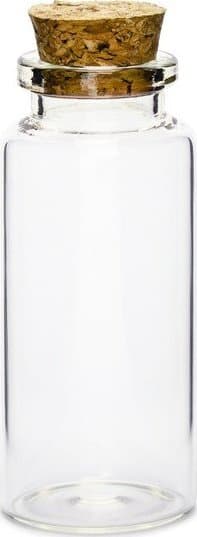Lasipullot tulpalla, 7,5 cm (1 kpl/12 kpl)
