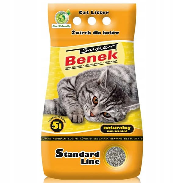 CERTECH Super Benek Standard Natural - klumpbildande kattströ 5l
