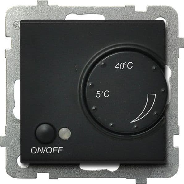 SONATA Temperaturregulator/overliggende sensor/ sort metallisk RTP-1RN/m/33