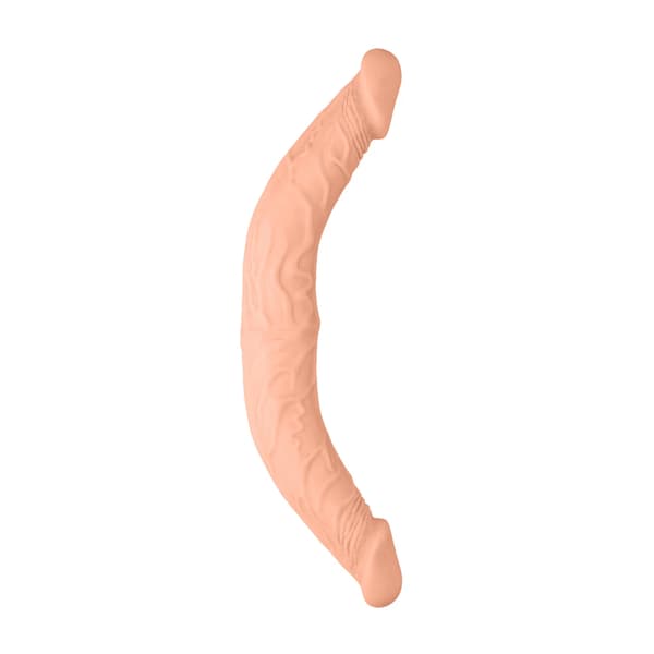 Dubbelsidig dildo 36 cm kräm