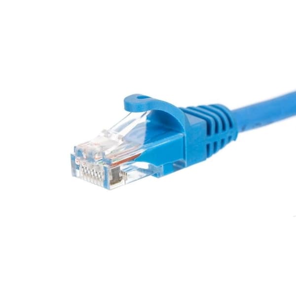 Netrack patchkabel RJ45, støbt dæksel, kat. 6 UTP, 5m blå (BZPAT56B)