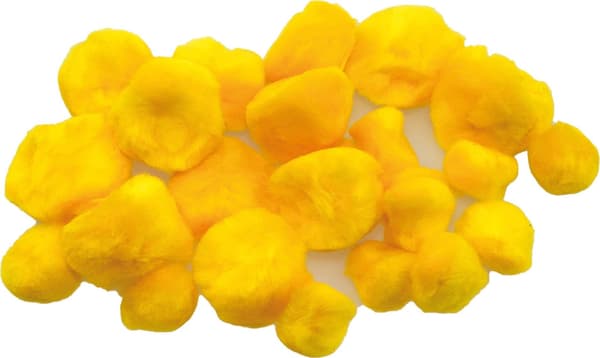 Pörröiset keltaiset pompomit 24kpl