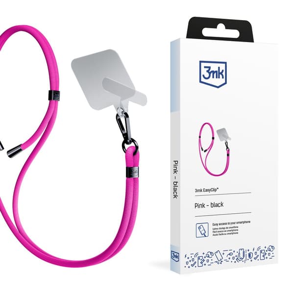 3MK EasyClip Pink sort telefon-snor