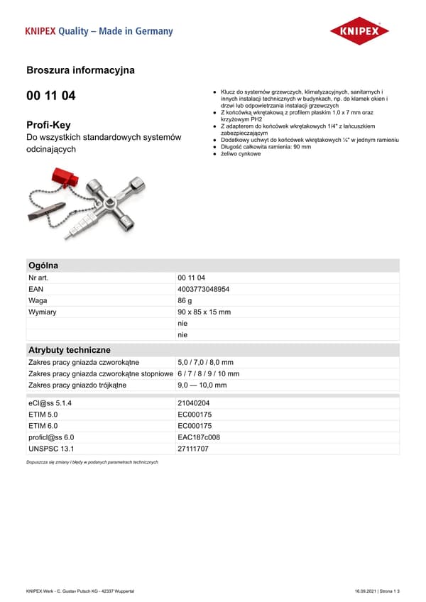 KNIPEX Profi-Key